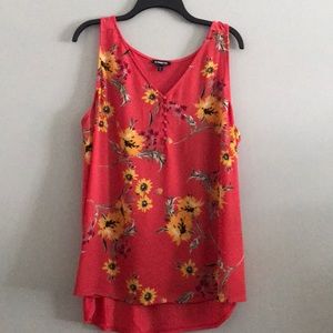 Coral Sleeveless Top